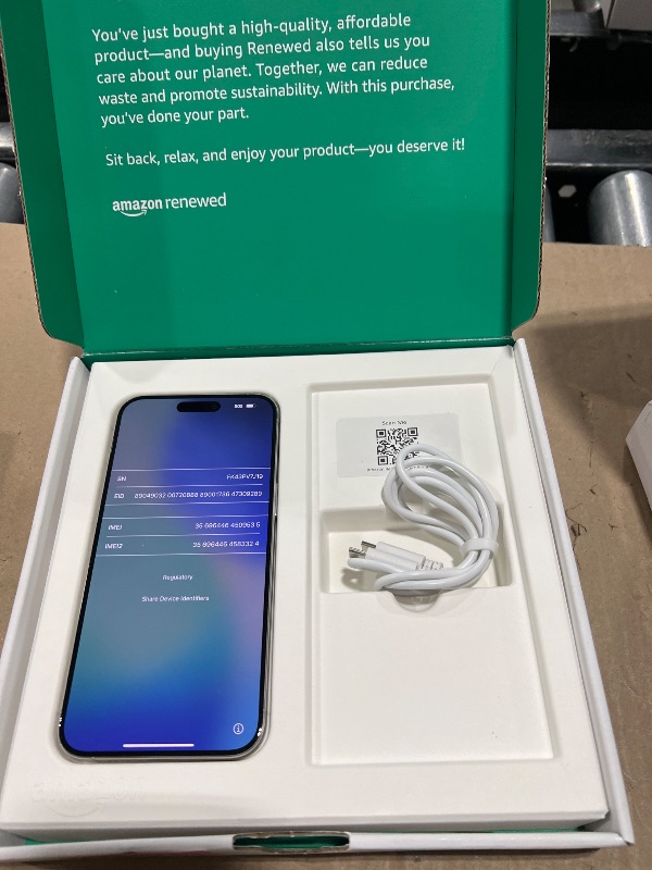 Photo 1 of Apple iPhone (Renewed Premium) 15 Pro Max, 512GB, White Titanium - Unlocked