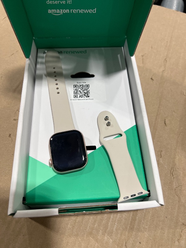 Photo 1 of Apple Watch Series 10 [GPS, 42mm] - Rose Gold Aluminum Case with Light Blush, M/L (Renewed Premium)