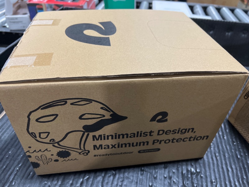 Photo 1 of Retrospec Lennon Bike Helmet with LED Safety Light Adjustable Dial & Removable Visor - Adjustable Bicycle Helmet for Adult Men & Women - Matte Navy One Size