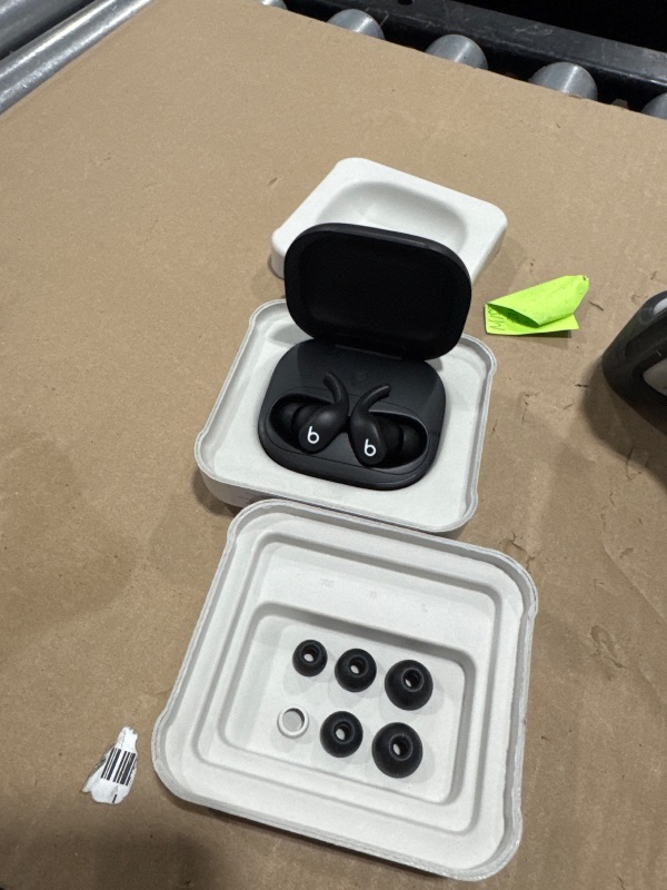 Photo 1 of Beats Powerbeats Fit - Wireless Noise Cancelling Workout Earbuds with Secure-Fit Wingtips, Up to 30-Hour Battery Life, Sweat & Water Resistant, Apple & Android Compatible - Jet Black