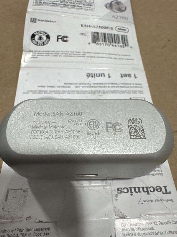 Photo 1 of Technics Reference Class Hi-Fi Wireless Earbuds, Dolby Atmos with Head Tracking, Adaptive Noise Cancelling, 3 Device Multipoint, 10-hr Battery, Wireless Charging, Improved Fit - EAH-AZ100-S (Silver)