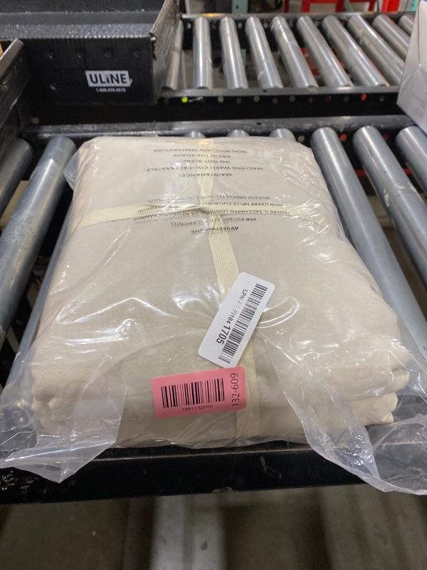 Photo 1 of LBRO2M 100% Linen Sheet Set King Size,Bed Sheets 4 Piece Sets, Solid Color Natural Flax Bed Sheets Soft Breathable Bedding,16" Deep Pocket,All Season (King, Linen)