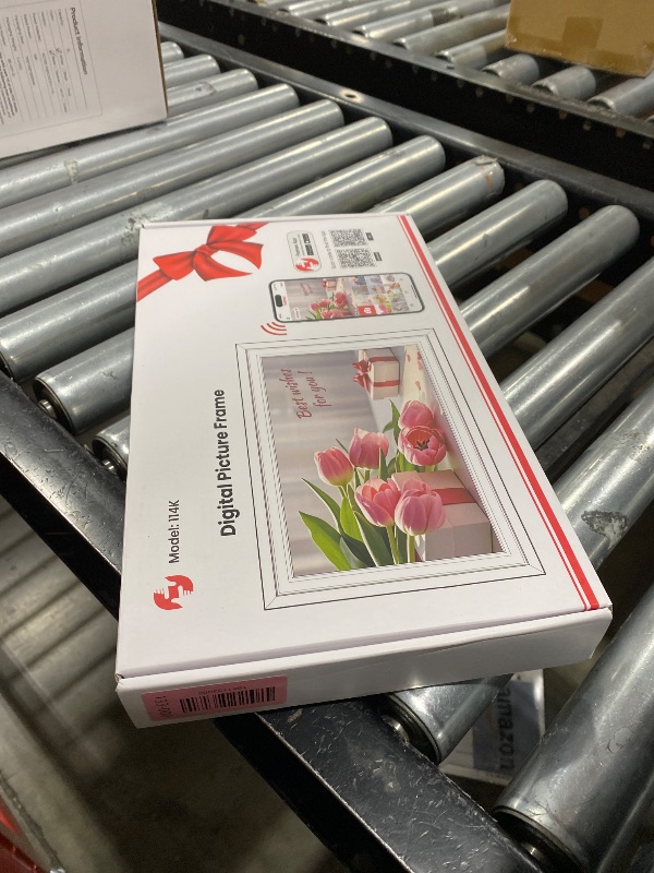 Photo 1 of Frameo 10.1" Digital Picture Frame with 32GB Memory White WiFi Electronic Photo Frame 1280 x 800 IPS HD Touch Screen Auto-Rotate Slideshow Wall Mountable Share Photos/Video Remotely Anywhere