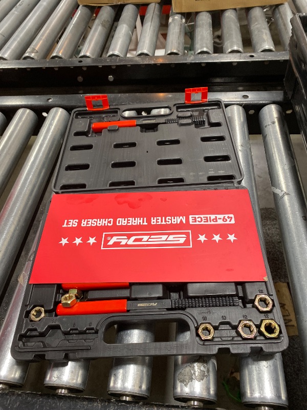 Photo 1 of Thread Repair Thread Chaser Tool Set - 49PCS Thread Cleaner Rethreading Master Kit Metric SAE Bolt Restorer File Nut Rethreader Automotive Wheel Stud Spark Plug Engine Standard Screw Threading UNC UNF