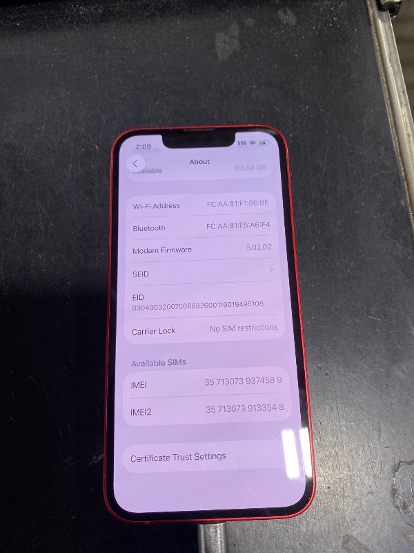 Photo 1 of Apple iPhone 13 Mini, 128GB, Red - Unlocked (Renewed)