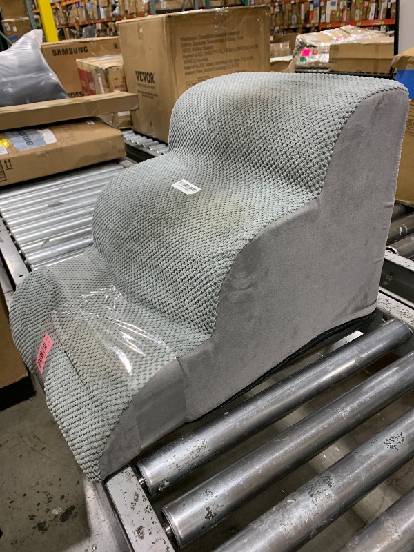 Photo 1 of INRLKIT Dog Stairs&Steps for 30 Inches High Bed Up to 30-36 Inch Tall, Pet Cat Ramp Ladder for Small Dogs, Doggie, Old Cats, Kitty, Small Animals Grey No Assembly Required