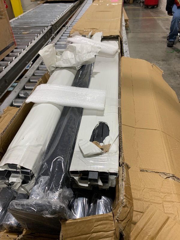 Photo 1 of Egadis 42 in. H x 24 ft. W Porch and Deck Railing Kit, Aluminum Railing Kit, Black Textured AAMA 2604 Powder-Coat Finish Rail System for Outdoor Decks, Porches & Balconies (3 Post, 3 Panel)