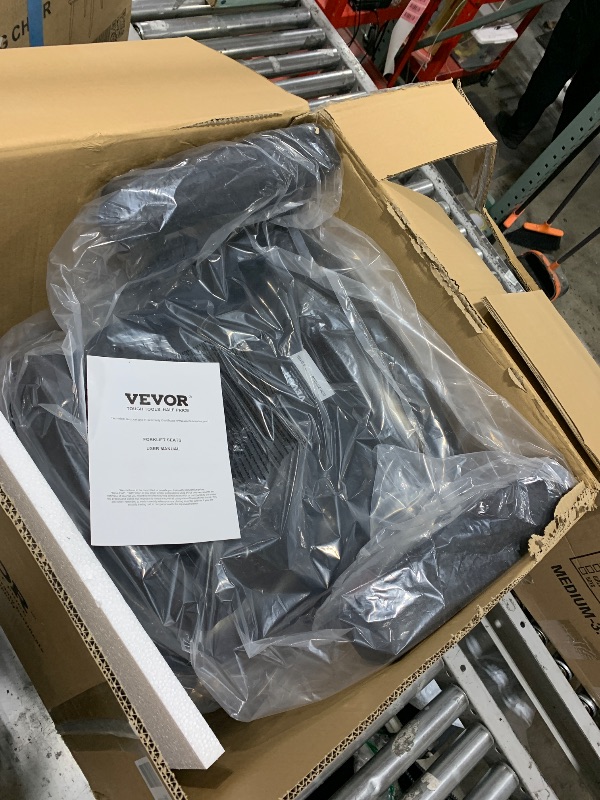 Photo 1 of VEVOR Universal Forklift Seat, Tractor Seat with Armrest & Adjustable Backrest, Shock Absorption, Secure Micro Switch, High-Resilience PVC Mower Seat for Tractor Excavator, Skid Loader