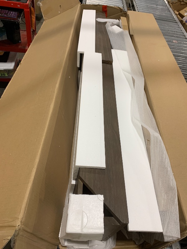 Photo 1 of Plank+Beam 56 Inch Camden, Farmhouse Console Table - Solid Pine Wood, Easy Assembly for Living Room or Entryway, Rustic Barnwood