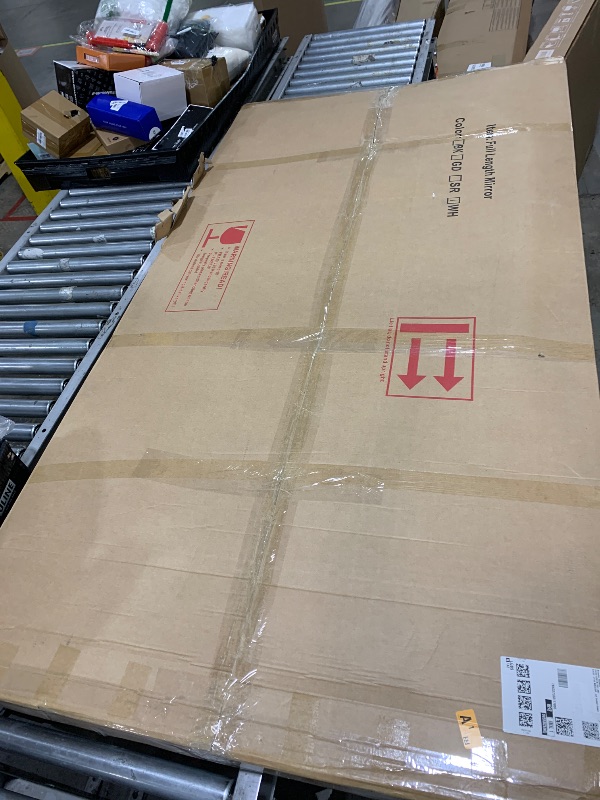 Photo 1 of Home Gym Rolling Mirror 82"x44" – Extra Large Full Length Mirror with Wheels, Mobile Tempered Glass Floor Mirror, 360° Swivel, for Workout, Garage, Dance Studio, Yoga, Bedroom, White