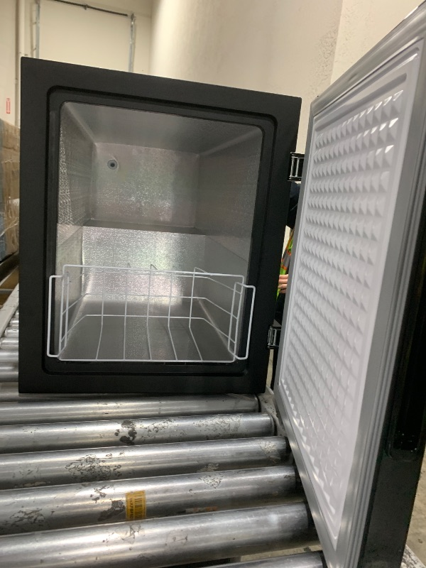 Photo 1 of Igloo 3.5 Cu. Ft. Chest Freezer with Removable Basket and Front Defrost Water Drain, Small Deep Freezer Perfect for Homes, Garages, and RVs, Black