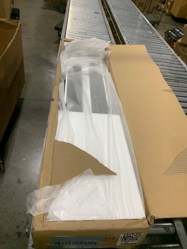 Photo 1 of Plank+Beam Modern Solid Wood Console Table, 56 Inch, Sofa Table, Narrow Entryway Table for Hallway, Behind The Couch, Living Room, Foyer, Easy Assembly, Black