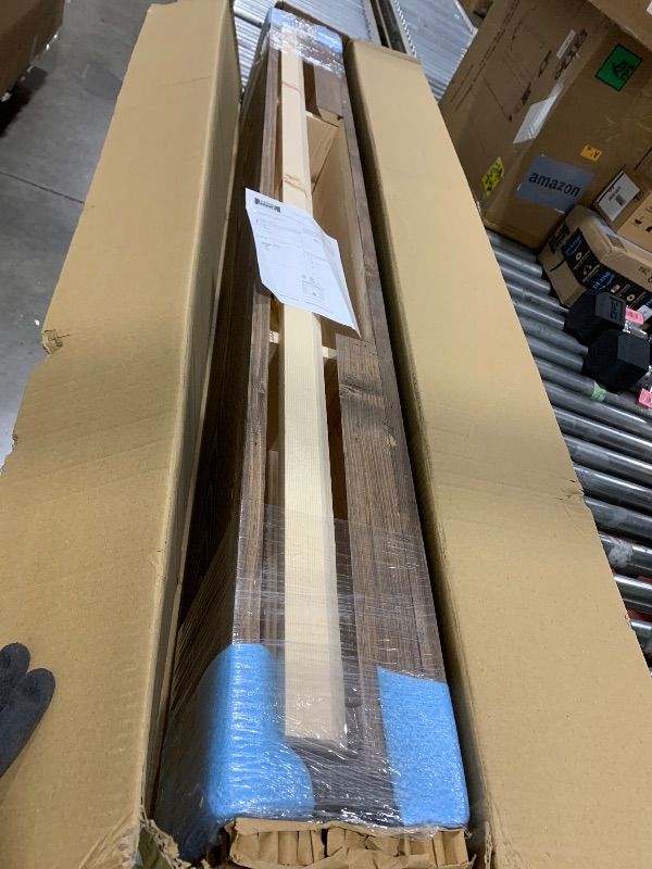 Photo 1 of BoscoMondo Fireplace Mantel, Wall-Mounted 60 inch Floating Shelf for Wall, Tv Shelf, Rustic Shelf - 8x6x60 Walnut