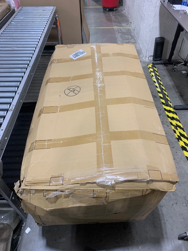 Photo 1 of Signature Design by Ashley Leesworth Modern Leather Match Power Reclining Loveseat with USB Ports, Dark Brown