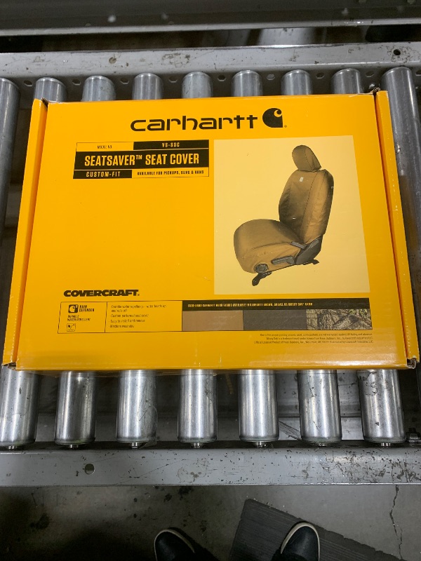 Photo 1 of Covercraft Carhartt SeatSaver Front Row Custom Fit Seat Cover for Select Ford Models - Duck Weave (Gravel)