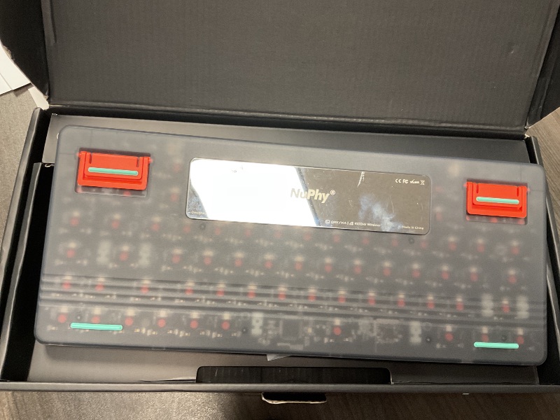 Photo 4 of nuphy Air75 V3 Hot Swappable Wireless Mechanical Keyboard, 84 Keys 75% Custom Low Profile Keyboard with Knob, RGB Backlit, Gasket Mounted, Support Bluetooth/2.4GHz/USB-C,Black-Blush Nano