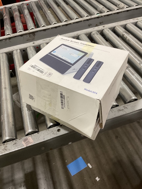 Photo 1 of Language Translator Device with 7 Inch Dual Touchscreen, 2 Way Voice Portable Translator Device with 121 Languages, Wired Desk Translation Device with Pickup Remote for Business