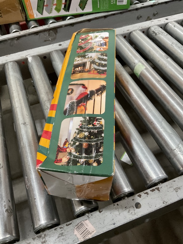 Photo 1 of 100Ft Christmas Garland - Xmas Tree Decorations, Christmas Tinsel Decorations for Indoor&Outdoor Home Decor, Christmas Metallic Twist Garland Ceiling Hanging Decorations for New Year(Green)