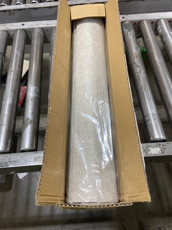 Photo 1 of 4-Panel Replacement Fabric for Sliding Panel Track Blinds – 23" W x 96" L – Fabric Only – Pre-Attached Hook & Loop Fasteners – Trimmable, No Bottom Rail Included, Room Darkening - Natural