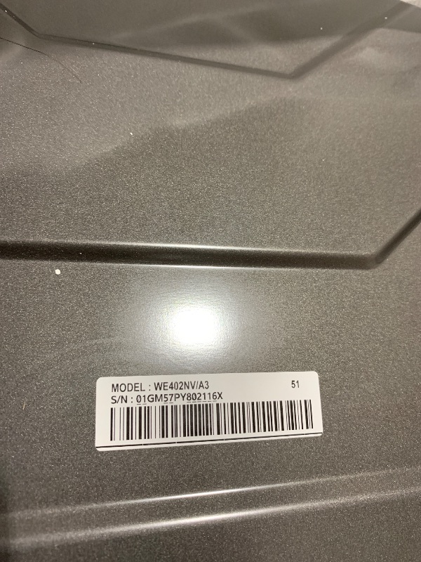 Photo 1 of SAMSUNG 27-Inch Washer Dryer Pedestal Stand w/ Pull Out Laundry Storage Drawer, Stainless Steel, WE402NV/A3, Brushed Black