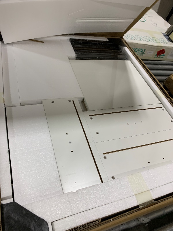 Photo 1 of 57“Makeup Vanity Desk with Mirror and Lights, Vanity Desk with 5 Drawers & Storage Shelves, Vanity Table with Power Outlet, 3 Color Modes & Adjustable Brightness Dressing Table, Bedroom,White