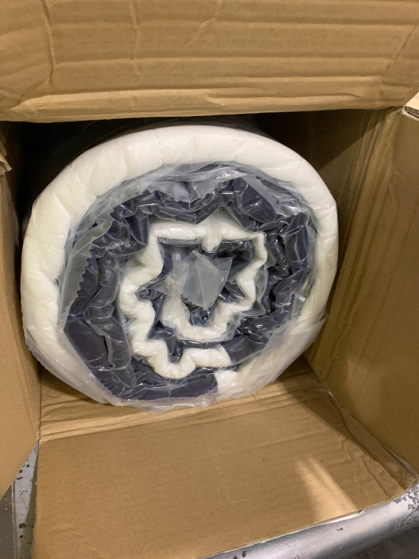 Photo 1 of Konuzu Mattress 10 Inch Full Size Memory Foam and Springs Hybrid Mattress in a Box, Stress Relief and Cooling, Black & White Medium Firm Colchon, Fast Reboud.