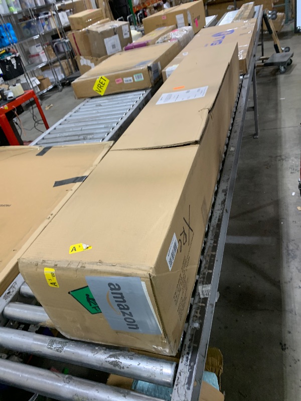 Photo 1 of Amazon Basics Smart Box Spring Bed Base, 9-Inch Height Mattress Foundation, Tool-Free Easy Assembly, Cal King, 83"L x 71"W x 9"H, White