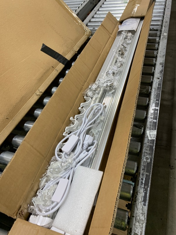 Photo 1 of ONLYLUX 8Ft LED Shop Light Fixture - 8 Foot 100W 15000LM 6500K, Linkable with Plug Shop Lights for Garage,V Shape, 96" T8 LED Tube Light, Hight Output,Pack of 10