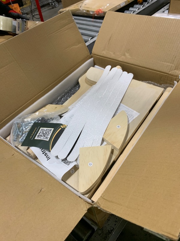 Photo 1 of Woodure 4-in-1 Toddler Kitchen Step Stool, Foldable Learning Standing Tower with Whiteboard, Wooden Kitchen Stool Helper for Kids, 1-3 Year Old Boy Girl Gifts