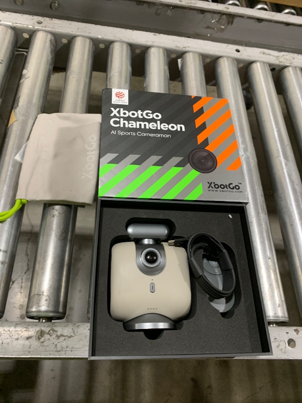 Photo 1 of XbotGo Chameleon AI Auto Sports Action Camera - 4K 60FPS Soccer Camera and Basketball Tracking Camera for Team Sports, Live Streaming, No Subscription, Works with iOS & Android (Pearl Grey)