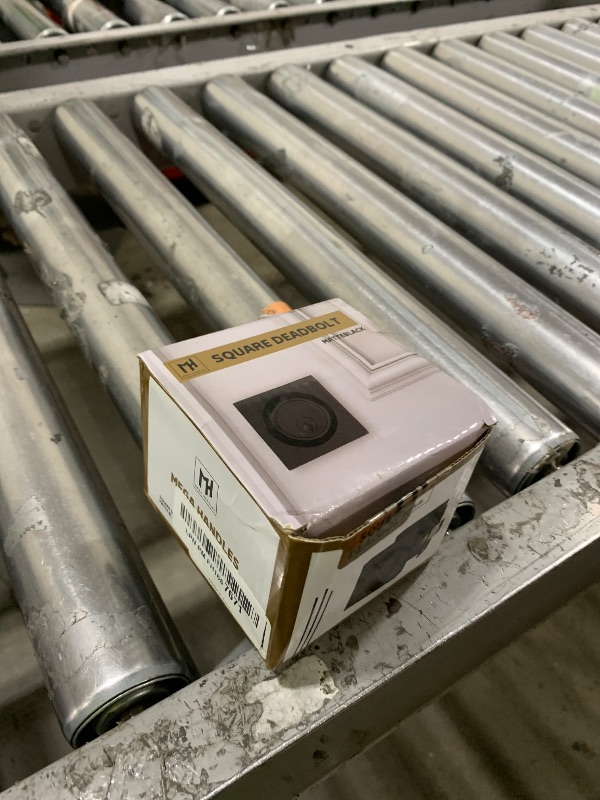 Photo 1 of Mega Handles Laura Deadbolt Lock - Heavy Duty Square Black Deadbolt Lock for Left Or Right-Handed Doors, Locking Deadbolt for Interior/Exterior, Screws Included - Matte Black