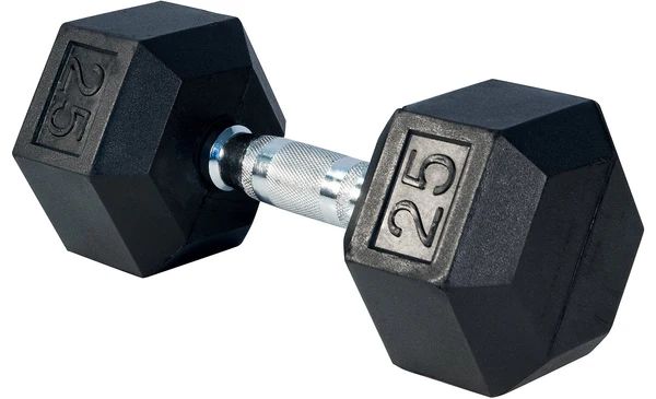 Photo 1 of RUBBER DUMBBELL 25LB
