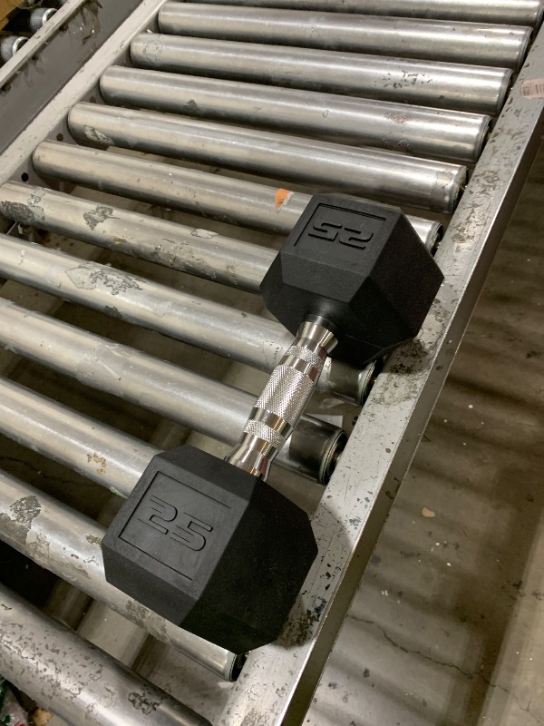 Photo 1 of RUBBER DUMBBELL 25LB
