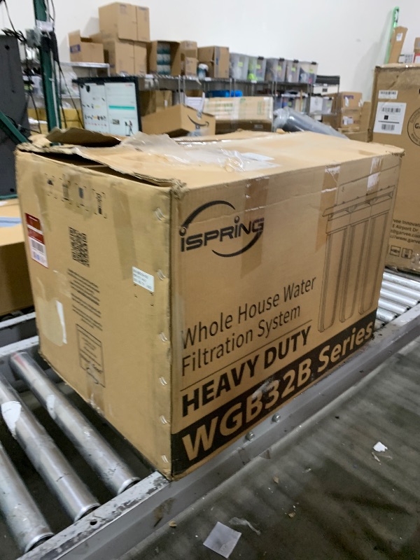 Photo 1 of iSpring Whole House Water Filter System, Reduces Lead, Scale, Chlorine, Chloramine, 3-Stage Whole House Water Filtration System, Model: WGB32B-KDS