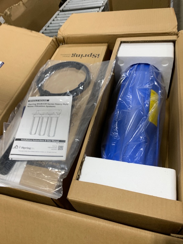 Photo 1 of iSpring Whole House Water Filter System, Reduces Lead, Scale, Chlorine, Chloramine, 3-Stage Whole House Water Filtration System, Model: WGB32B-KDS