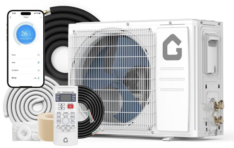 Photo 1 of 9000 BTU Mini Split Air Conditioner, 18.5 SEER2 115V Split Unit Ac and Heat Cool Up to 450 Sq.Ft