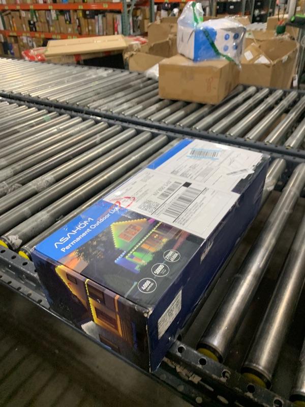 Photo 1 of ASAHOM AI Permanent Outdoor Lights S107B, 100FT with 72 RGBCW LED Lights, 30,000 Lighting Effect, Controller with Dual Output, Extend to 800FT, Cuttable for House Outdoor Decor Daily Lighting, Black