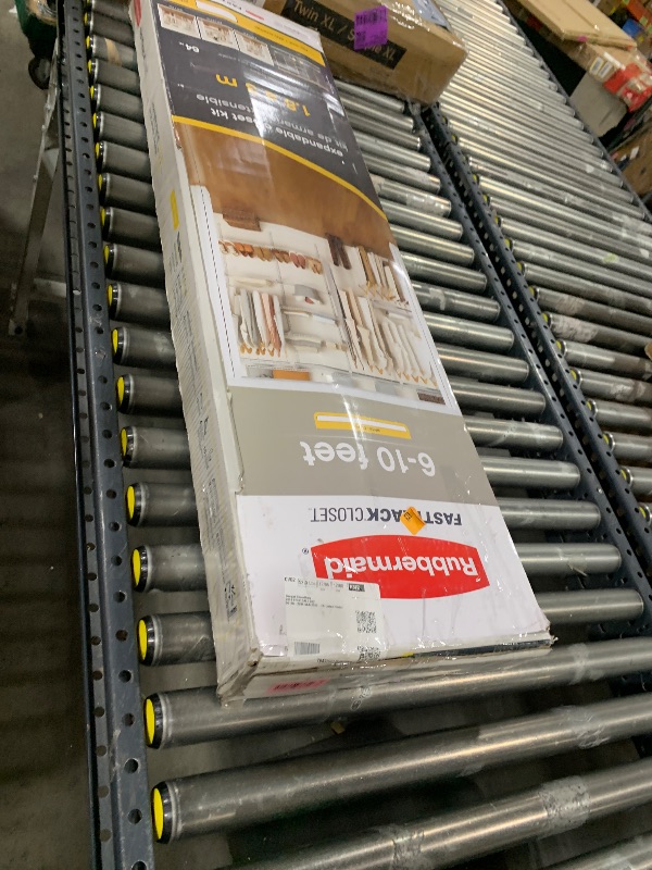 Photo 1 of Rubbermaid Configurations Custom Closet Kit 6-10 Ft. Adjustable Metal Wire Shelving White Finish Expandable Organization System Hardware Included for Home Closet/Pantry/Laundry/Mudroom