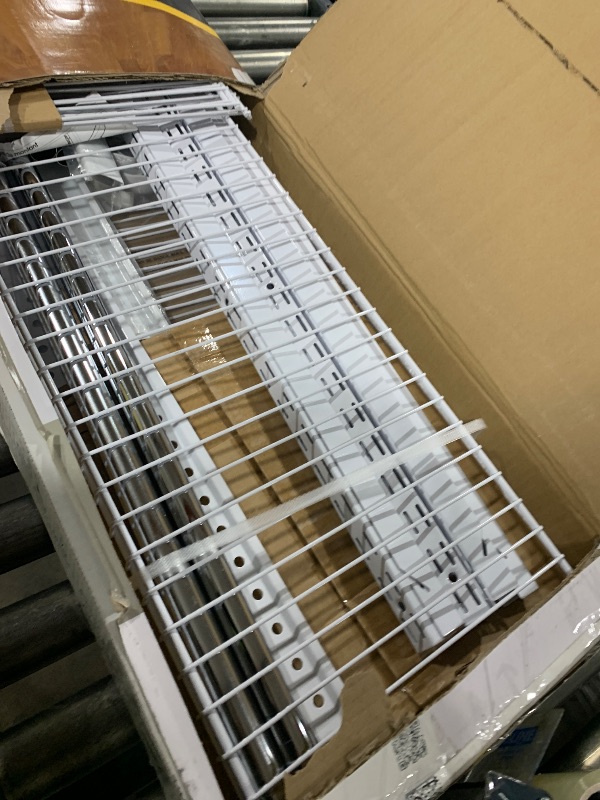 Photo 1 of Rubbermaid Configurations Custom Closet Kit 6-10 Ft. Adjustable Metal Wire Shelving White Finish Expandable Organization System Hardware Included for Home Closet/Pantry/Laundry/Mudroom