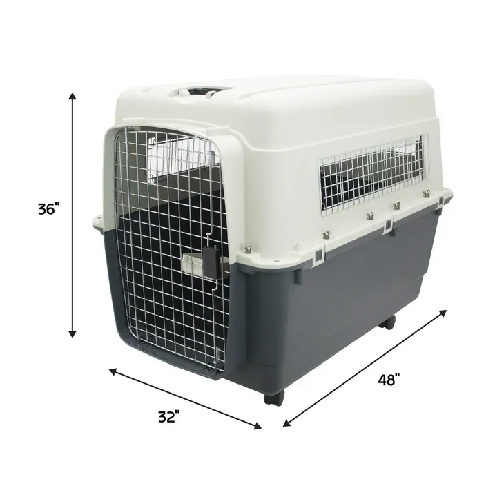 Photo 1 of SportPet Designs Airline Approved Plastic Dog Kennel with Wheels, XXX-Large