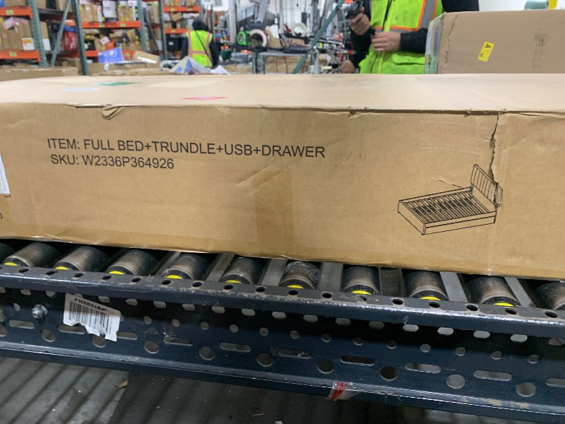 Photo 1 of full bed +trundle +usb + drawer grey