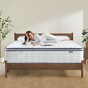 Photo 1 of 12 Inch Queen Size Mattress in a Box, Cooling Gel Memory Foam Hybrid Mattress with Pocketed Coils, Medium Firm Feel, CertiPUR-US Certified, Pressure Relief, Motion Isolation