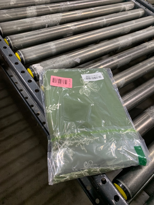 Photo 1 of Horaldaily Spring Summer Tablecloth 52×70 Inch Rectangular, Wild Flowers Floral Moss Green Washable Seasonal Table Cover for Party Picnic Dinner Decor