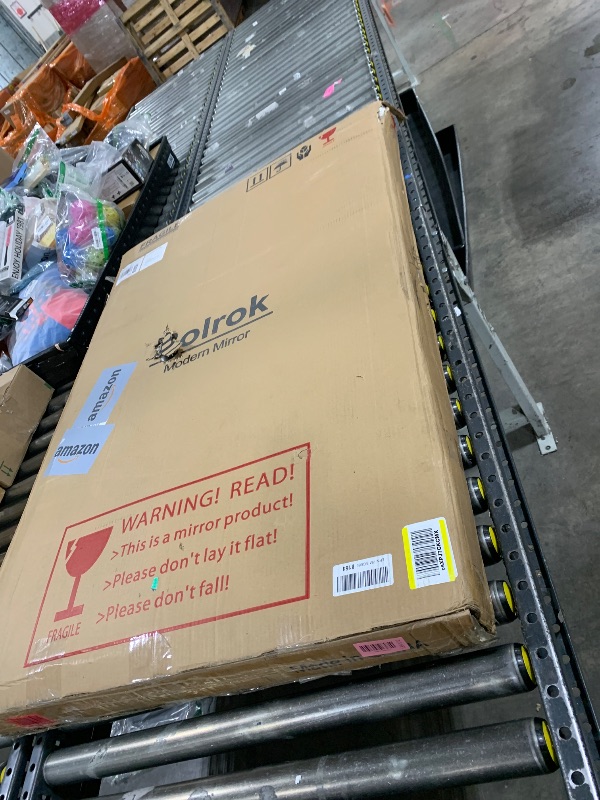 Photo 1 of bolrok Bathroom Mirror Brushed Nickel, 30 x 48 Inch Metal Frame Rectangle Mirror Rounded Silver Modern Vanity Mirror Anti-Rust for Bathroom, Farmhouse Wall Mounted Vertically/Horizontally