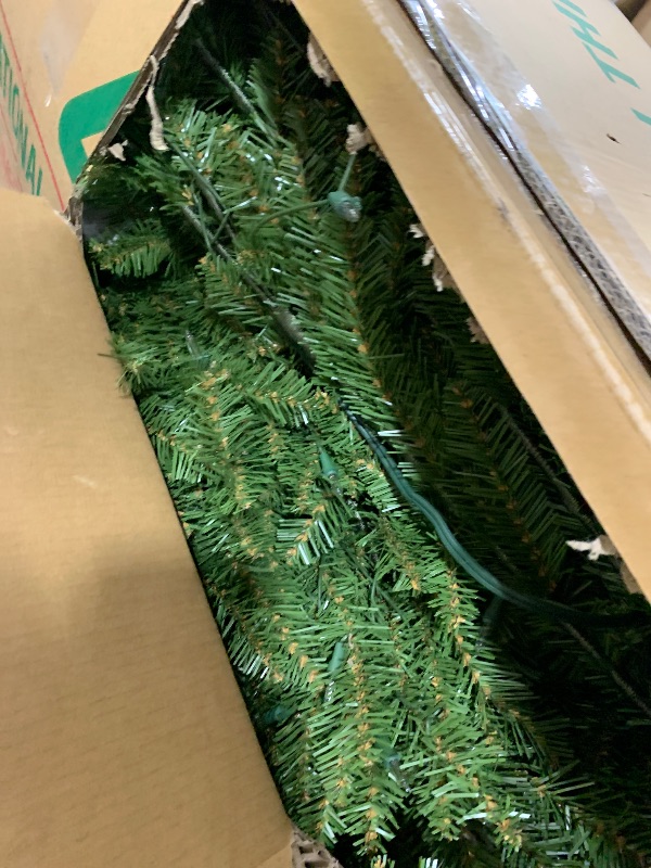 Photo 1 of National Tree Company 12 ft Pre-Lit Dunhill Fir Artificial Christmas Tree, 1,500 Clear Lights, 7,794 Tips, Includes Stand, Green