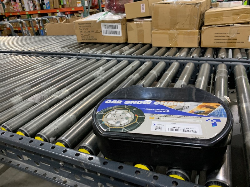 Photo 1 of Snow-Chains Auto Fixing 1 Min Quick Fit Easy Installation Tire-Chains, Portable Reusable Universal Emergency Tire Traction Chain for Passenger Car, Pickup Trucks and SUV - Set of 2 (HKN-160)