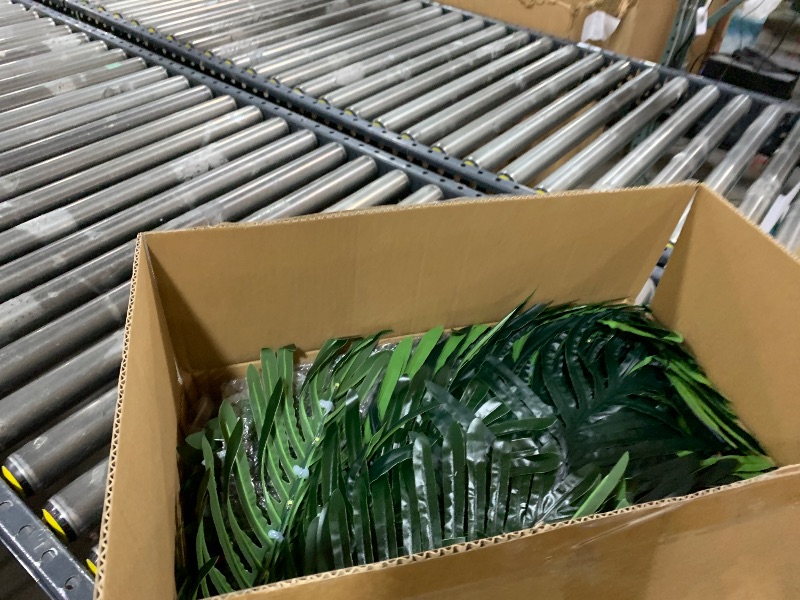 Photo 1 of OUSHENG Lighted Palm Tree Bar Outdoor Christmas Decorations Decor, Light Up LED Artificial Fake Faux Trees Lights for Outside Patio Yard Pool Porch Deck Party Tropical, 6FT