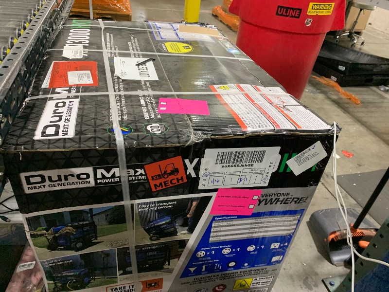 Photo 1 of DuroMax XP13000HXT 13,000-Watt 500cc Tri Fuel Gas Propane Natural Gas Portable Generator with CO Alert, Black/Blue