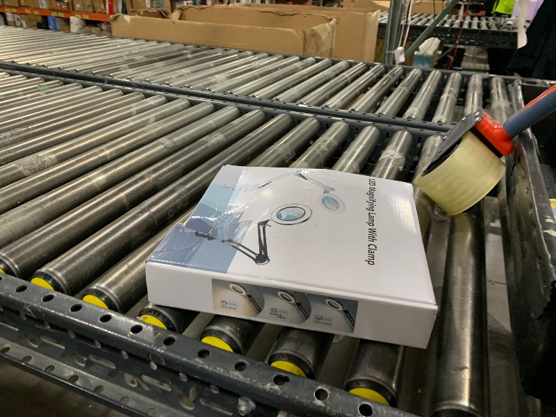 Photo 1 of 10X Magnifying Glass with Light and Clamp, Veemagni 3 Color Modes Stepless Dimmable Real Glass LED Lighted Magnifier, Adjustable Swing Arm Desk Lamp Hands Free for Close Works Crafts Repairing Sewing