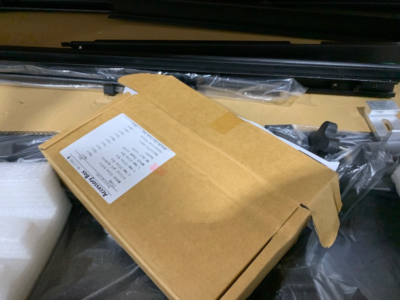 Photo 1 of Rough Country Hard Tri-Fold Tonneau Cover for Ram 1500 (2009-2018) 2500 (2011-2025) - Low-Profile Aluminum Truck Bed Cover, Fits 6'4 Bed (76.3")